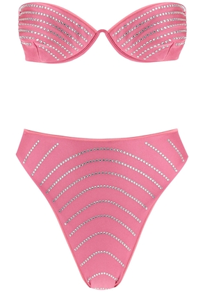 Oséree bikini set with rhinestones - M Fuchsia