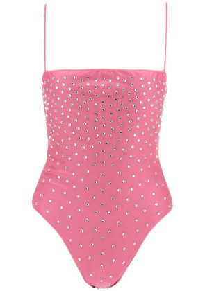 Oséree one-piece swimsuit with crystals - M Fuchsia