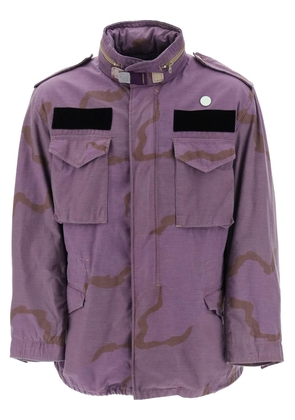 Oamc field jacket in cotton with camouflage pattern - M Purple