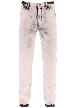 Oamc stone-washed straight-leg jeans - 30 Rose
