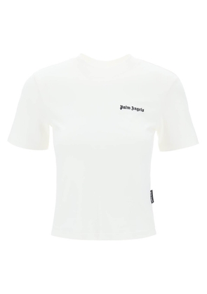 Palm angels round-neck t-shirt with embroidered - L White