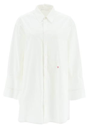 Palm angels shirt dress with bell sleeves - 40 White