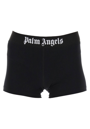 Palm angels sporty shorts with branded stripe - S Black