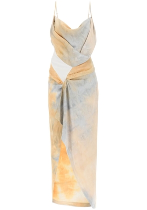 Off-white draped tie-dye dress - 38 Grey
