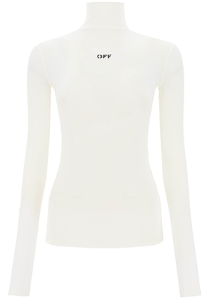 Off-white funnel-neck t-shirt with off logo - 38 White