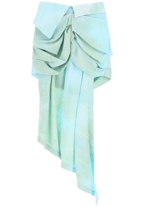 Off-white tie-dye draped mini skirt - 38 Green