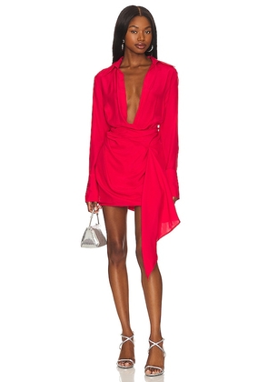 GAUGE81 Gravia Silk Dress in Red. Size 40/8.
