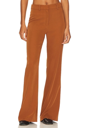 Bardot Halifax Slim Flare Pant in Brown. Size 8.