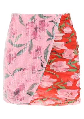 Rotate floral print and sequin mini skirt - 34 Rose