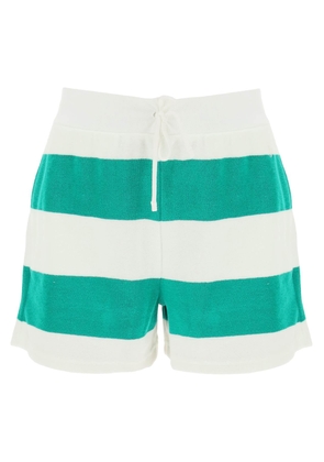 Polo ralph lauren striped terry shorts - M White