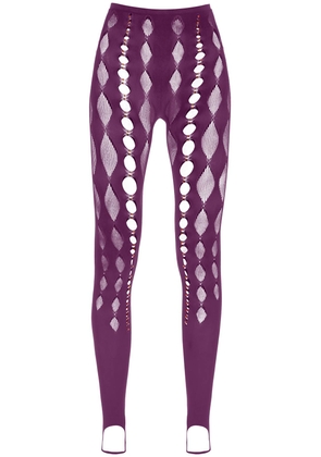 Rui beaded see-through leggings - 1 Purple
