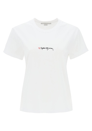 Stella mccartney t-shirt with embroidered signature - M Black
