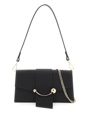 Strathberry mini crescent leather bag - OS Black