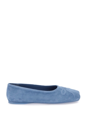 suede little bow ballerina shoes - 36 Blue