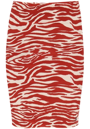 The Attico mini animal print skirt in eight - M Pink
