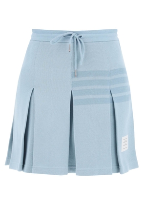 Thom browne knitted 4-bar pleated skirt - 40 Blue