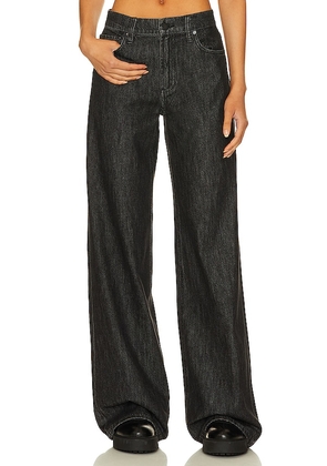 Alice + Olivia Trish Low Rise Baggy Jean in Black. Size 26, 31.