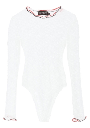 Siedres dixie stretch lace bodysuit - M White