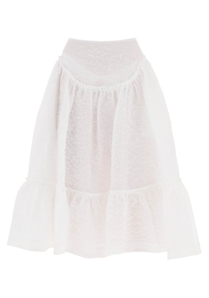 Simone rocha cloqué yoke skirt - 6 White