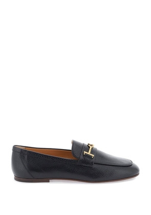 Tods leather loafers with bow - 35 Black