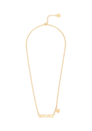 Versace lettering logo necklace - OS Gold
