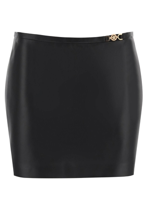 Versace medusa 95 leather mini skirt - 40 Black