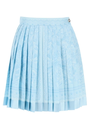 Versace barocco pleated mini skirt - 40 Blue