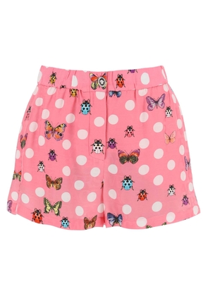 Versace butterflies&ladybugs polka dot shorts - 40 Rose