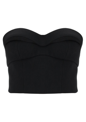 Versace padded cup bustier top with - 40 Black