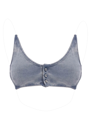 Y project invisible strap crop top with spaghetti - M Blue