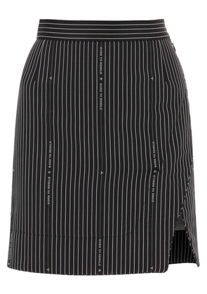 Vivienne westwood rita wrap mini skirt with pinstriped motif - 38 Black