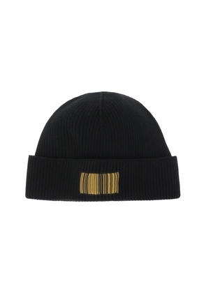 Vtmnts barcode logo beanie hat - OS Black