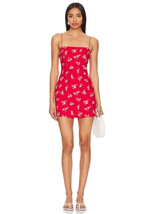 Bardot Joie Mini Dress in Red. Size 2, 6, 8.