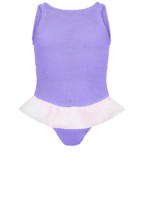 Hunza G Baby Denise One Piece in Lavender.