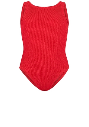 Hunza G Baby Classic One Piece in Red.