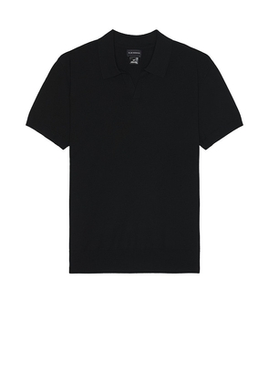 Club Monaco Tech Johnny Collar Polo in Black. Size S, XL/1X.