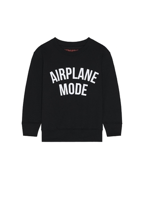 DEPARTURE Airplane Mode Sweatshirt in Black. Size 4, 6.