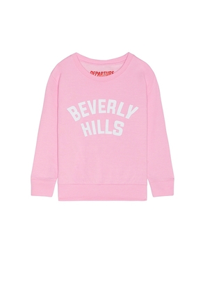 DEPARTURE Beverly Hills Sweatshirt in Pink. Size 4, 6.