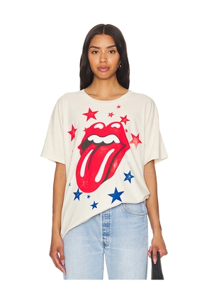 DAYDREAMER Rolling Stones Stars Merch Tee in White. Size M, S, XL, XS.