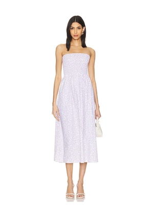 FAITHFULL THE BRAND X Revolve Madella Midi Dress in Lavender. Size L, S, XL, XS.