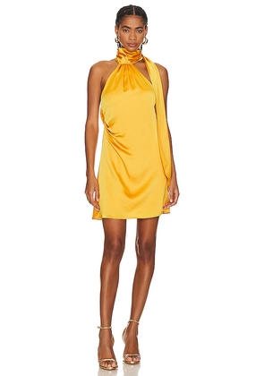 SIMKHAI Jade Mini Dress in Yellow. Size 8.