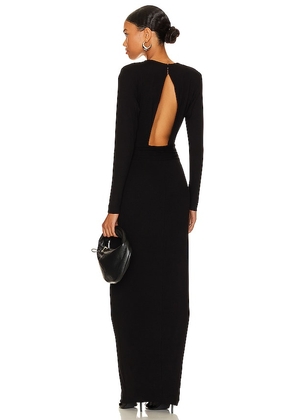 NBD Tashi Maxi Dress in Black. Size XS, XXS.