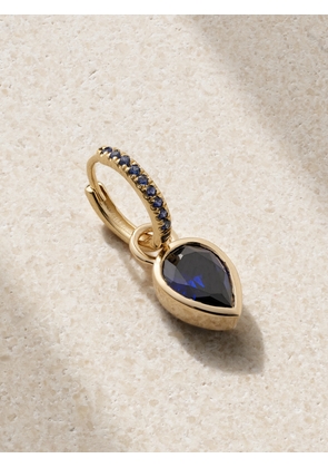 Alison Lou - Tear 14-karat Gold, Sapphire And Laboratory-grown Sapphire Single Hoop Earring - One size