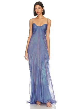 Maria Lucia Hohan X Revolve Victoria Gown in Blue. Size 40/8.