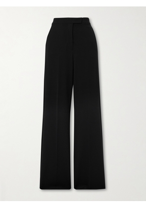 Max Mara - Norcia Pleated Stretch-jersey Flared Pants - Black - UK 4,UK 6,UK 8,UK 10,UK 12,UK 14,UK 16,UK 18