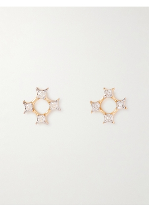 STONE AND STRAND - Aura 10-karat Gold Diamond Earrings - One size