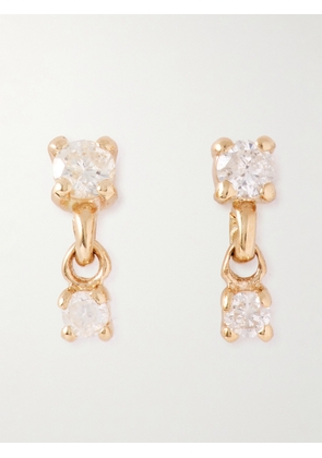 STONE AND STRAND - 14-karat Gold Diamond Earrings - One size