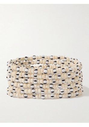 Roxanne Assoulin - Fresh Linens Set Of Six Beaded Bracelets - White - One size