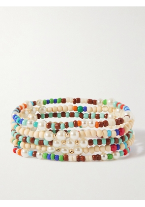 Roxanne Assoulin - The Grotto Set Of Five Beaded Bracelets - Multi - One size