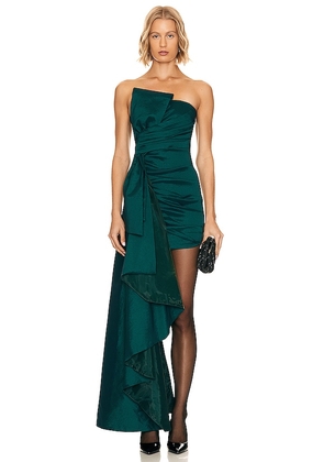 NBD Jasmeet Mini Dress in Dark Green. Size XXS.